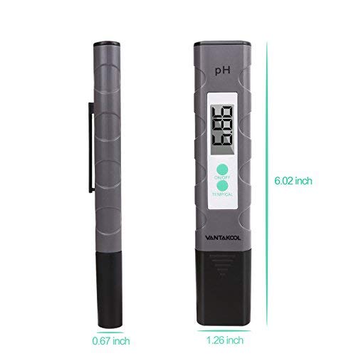 Digital PH Meter, Kydara PH Meter 0.01 PH High Accuracy Water Quality Tester with 0-14 PH Measurement Range for Household Drinking, Pool and Aquarium Water PH Tester Design with ATC