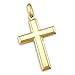 14k Yellow Gold Cross Pendant Charm Plain 1