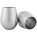 HomeLife Solutions Stainless 18 oz Steel Stemless Wine and Cocktail Glasses Pack of 2