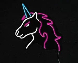 Unicorn Neon Sign with Adaptor and Brightness Controller 14x16 inches