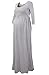 Jinson Women's Basic 3/4 Sleeve Maternity Long Maxi Dress Vestido with Empire Waist for Pregnancy
