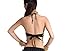 ZLTdream Belly Dance Chiffon Banadge Top with Chest Pad Hanging Bells and Coins Black
