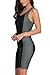 CharmLeaks Women One Piece Boyleg Swimsuit Racerback Training Swimwear Black XL