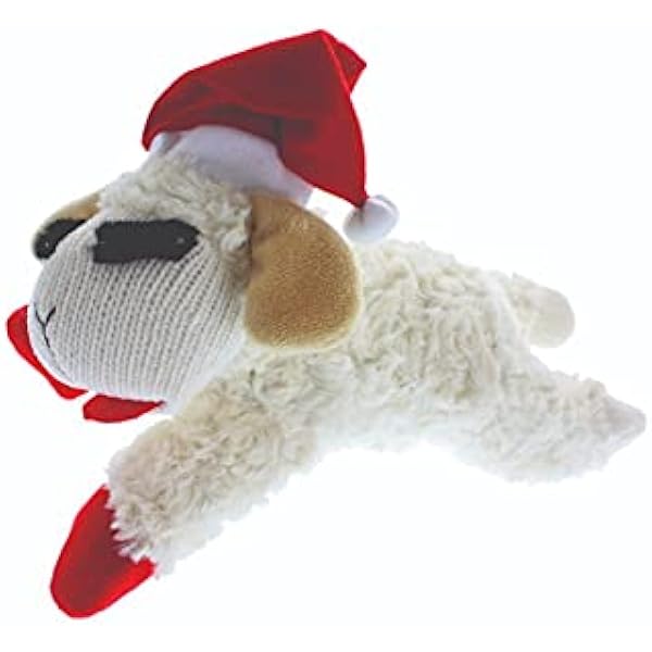 holiday lamb chop dog toy