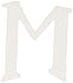 My Baby Sam Wall Hanger Letter M, Solid White