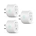 Smart Plug Works with Alexa, Google Home, BlitzWolf Mini Outlet Wifi Smart Socket with No Hub Required, Timing, Control Your Devices from Anywhere, ETL Listed, 3-Pack