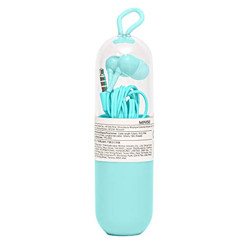 MINISO Colorful Music Earphone in-Ear Headphones with Microphone, Comfortable Earbuds Cute Earphones for Mobile Smartpho