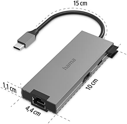 | Hub USB-C 5 Puertos HDMI LAN Gigabit USB 3.2