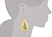 Gold-Tone Filigree Hammered Teardrop Earrings