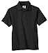 Dickies Big Boys' Short Sleeve Pique Polo Shirt, Black, Large (14/16)