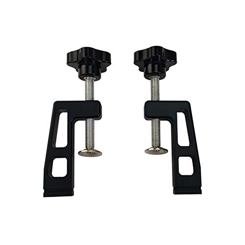 2Pcs Woodworking Clamp G Clip Aluminium Alloy Dedicated Fixture for Standard 45mm 75mm Fence T-Track Woodworking Fixtures (Black)