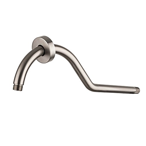 Solid Brass Brushed Nickel Shape 17 Inch Reach Gooseneck Extension