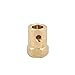 uxcell 7mm Bore 18mm Length Brass Motor Tyre Coupling Joint Hex Coupler Gold Tone