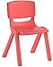 Flash Furniture Red Plastic Stackable School Chair with 10.5'' Seat Height