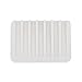 MelonBoat 3 Pack Silicone Shower Soap Dish Set, Soap Saver Holder, Rectangle White