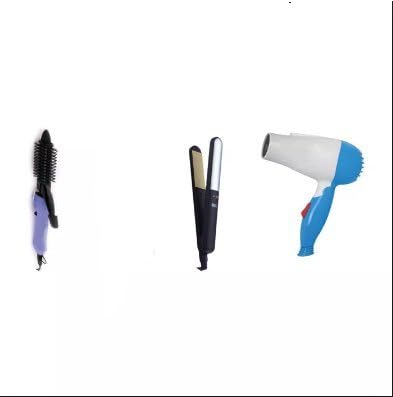 IAS 1000W Watts Hair Dryer 482 With Hair Straightner And Hair Curler Iron Curling Rod Combo of 3