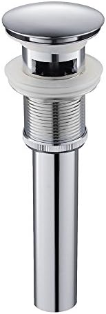 Bathroom Sink Drain Stopper Pop up Drain with Overflow for Vessel Sink Lavatory Vanity,Chrome
