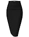 HyBrid & Company Womens Pencil Skirt for Office Wear KSK43584 1017 Black X Large