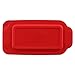 Pyrex Basics 1.5 Quart Clear Glass Loaf Dish with Red Plastic Lid, Bread and Meatloaf Pan - Includes Bamboo Hot Pad by Andalus