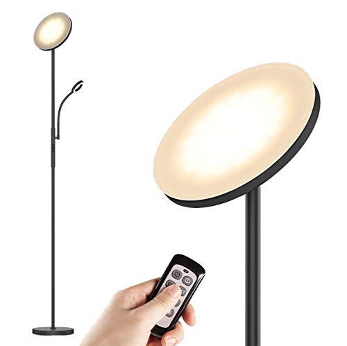 LED Floor Lamps - Standing Lamp with Flexible Gooseneck Reading Light, 2400 Lumens Full Range Dimmable with 3-Color Temperature for Living Romm, Bedroom, Office - Thumbnail 7
