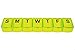 Large 7 Day Pill Box - Weekly Pill Organizer -Pill Storage- Vitamins- Medications- Supplements - Fish Oil ∣ Pill Case - Dispenser - Holder -Translucent Lime Color ∣Pill Organizer by Survive! Vitamins