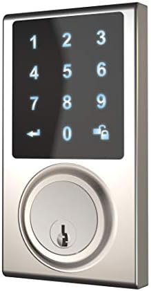 Delaney Hardware 301771C Z-Wave Smart TOUCHPAD, Satin Nickel, with WiFi Camera HUB Deadbolt Lock
