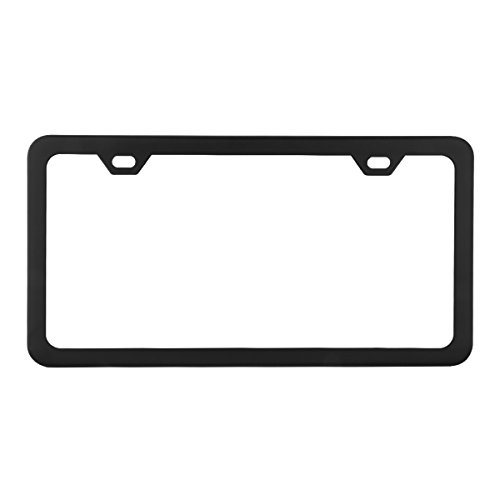 Grand General 60402 Matte Black Powder Coated License Plate Frame with