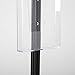 Free Standing Display Stand with 1 x (8.5x11) snap Frame in Portrait/Landscape and 1 x (8.5x11) Clear Pocket Shelf, Single Sided (Black)
