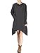 Mordenmiss Women's Leisure Long Sleeve Boat Neck Fall Tops US XS-XL (L, Dark Grey)