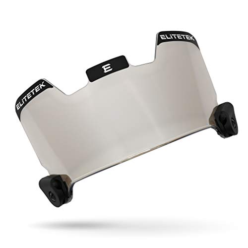 EliteTek Smoke Tint Football Visor For Helmet Fits Kids Youth Adult Helmets Eye