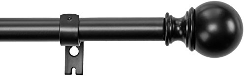 3 AmazonBasics+Curtain+Round+Finials+Black