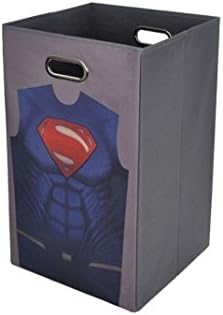 Modern Littles Batman vs Superman Grey Folding Laundry Bin