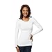 modbod Basic Womens Modest Layering Long Sleeve Shirt - Extra Length (Large, White)