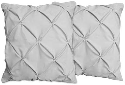 Amazon Com Pinch Plated Pintuck Pillow Shams Set Of 2pcs Luxury