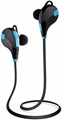 Pure Mobility Sport Style Wireless Earbuds - Bluetooth/Noise Cancelling In-Ear w/ Built-in Microphone/Sweatproof - Blue (Updated Version)