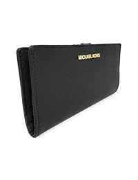 Michael Kors Jet Set Travel Flat Slim billetera de piel Saffiano