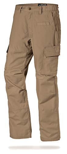 LA Police Gear Mens Urban Ops Tactical Cargo Pants - Elastic WB - YKK Zipper - Boulder - 38 X 32