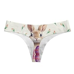 Coloranimal Thongs for Women's Happy Easter Rabbit