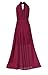Howriis Women's Chiffon Wedding Party Bridesmaid Formal Dress (One Size, Wine Red)