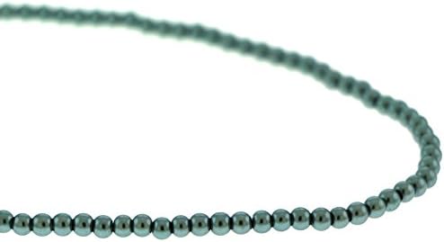 4mm Magnetic Pearl Med Silver Blue Round MP05