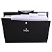 Skydue PP Expanding File Folder Accordion Documents Letters Organizer, 5 Pockets, A4 Size, Black