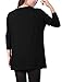 Allegra K Women Batwing Sleeve Cartoon Cat Pattern Loose Tunic Shirt XL Black
