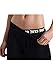 Matymats Women's Sports Harem Sweat Pant Jersey Pocket Jogger (Large/Tag Size 8, Black)