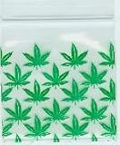 Mini Ziplock Baggies Apple Brand High End Quality 1515 Green Leaf Design Print