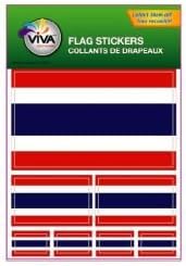 VIVA SOUVENIRS Thailand Country Flag Set of 7 Different Size Collection Decal Stickers New in Package