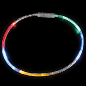 22" Rainbow LED Flashing Necklace