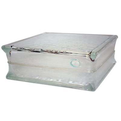 Pre-drilled Glass Block 8x8x3 for Christmas Lights and Holiday Decor - Case of 10 Blocks