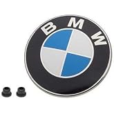 BMW Hood Emblem Logo Badge Roundel 82mm Genuine OE 51148132375 + Grommets 51141807495