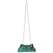 MG Collection Laurel Beaded Sequined Peacock Purse, Green, One Size