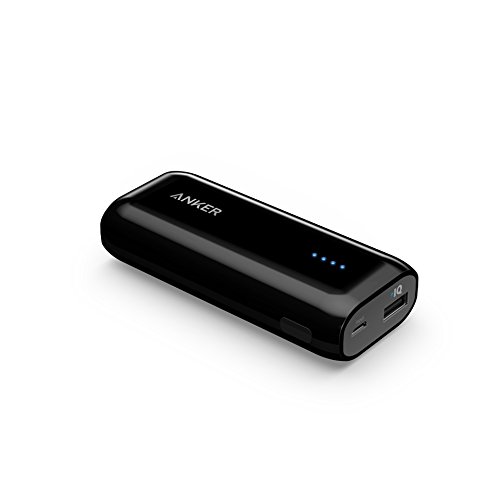 Power Bank, Anker Astro E1 5200mAh Portable Charger Candy bar-Sized Ultra Compact External Battery with High-Speed Charging PowerIQ Technology (Black)